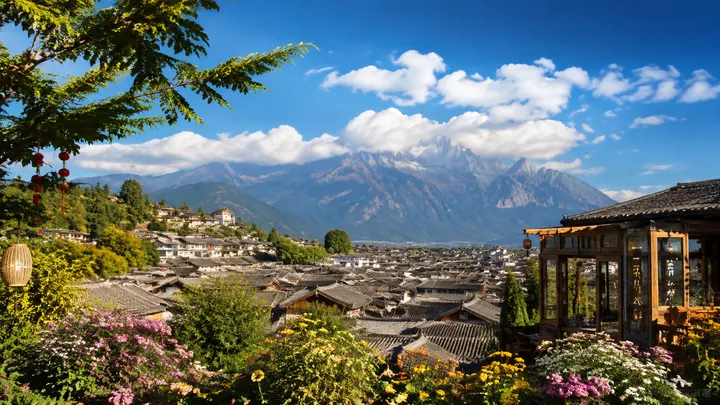 给我生成一张云南丽江最美丽的风景
